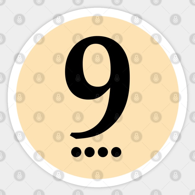 Lucky Number 9 Sticker by InformationRetrieval